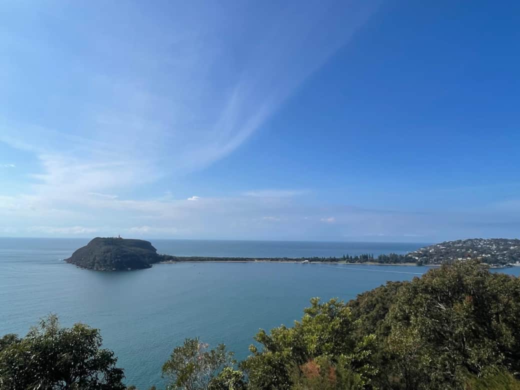 Or hike through the National Park to West Head lookout, looking back at Palm Beach