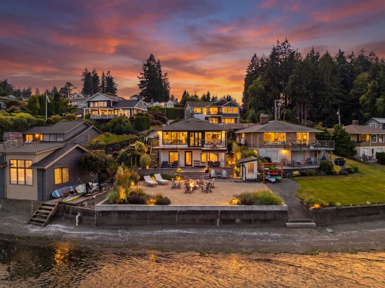 Ariel View Of Entire Home (Backside Evening)