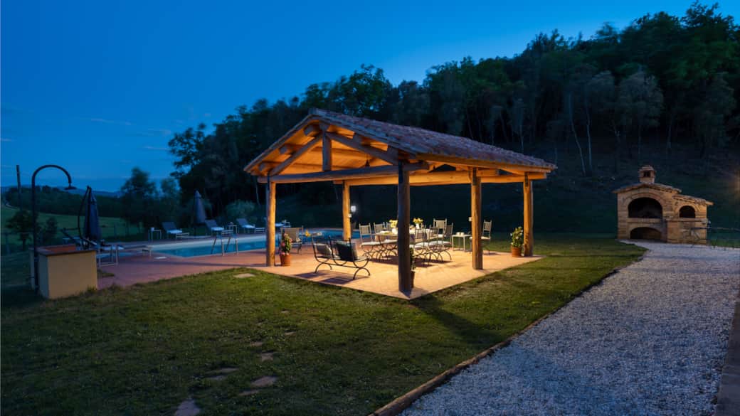 Garden in the evening