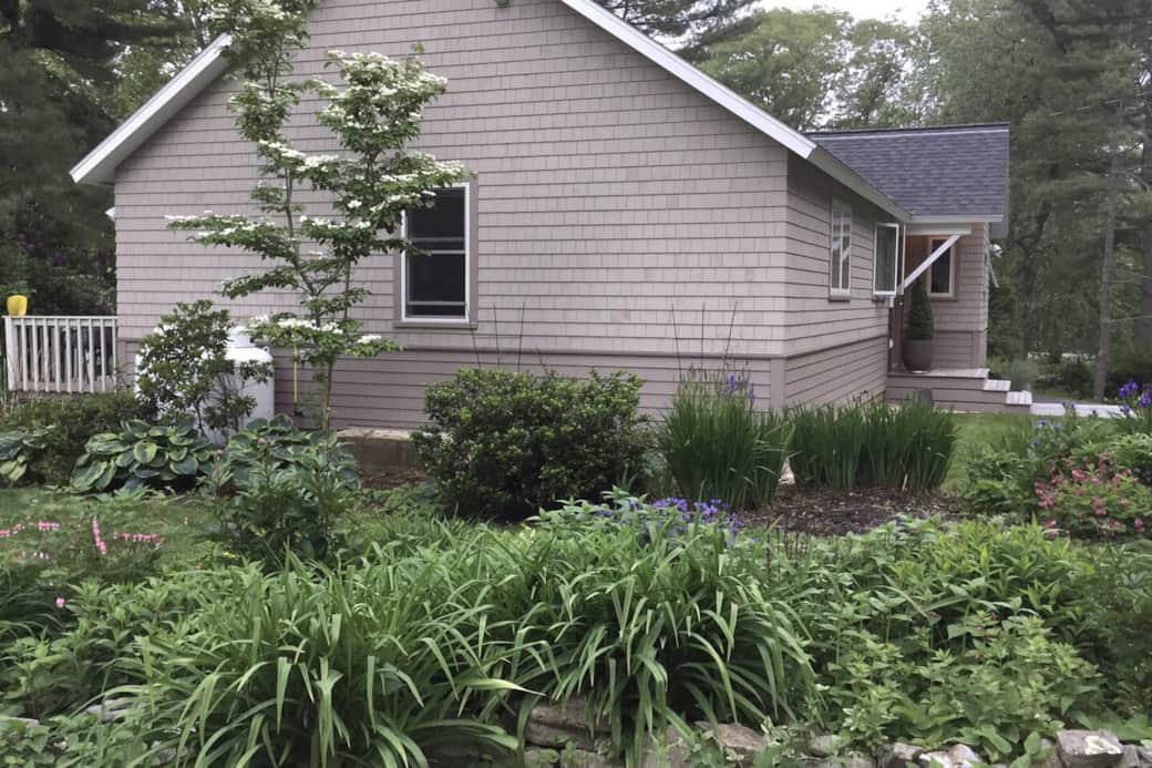 Perennial gardens ready to burst. Perennial gardens ready to burst.