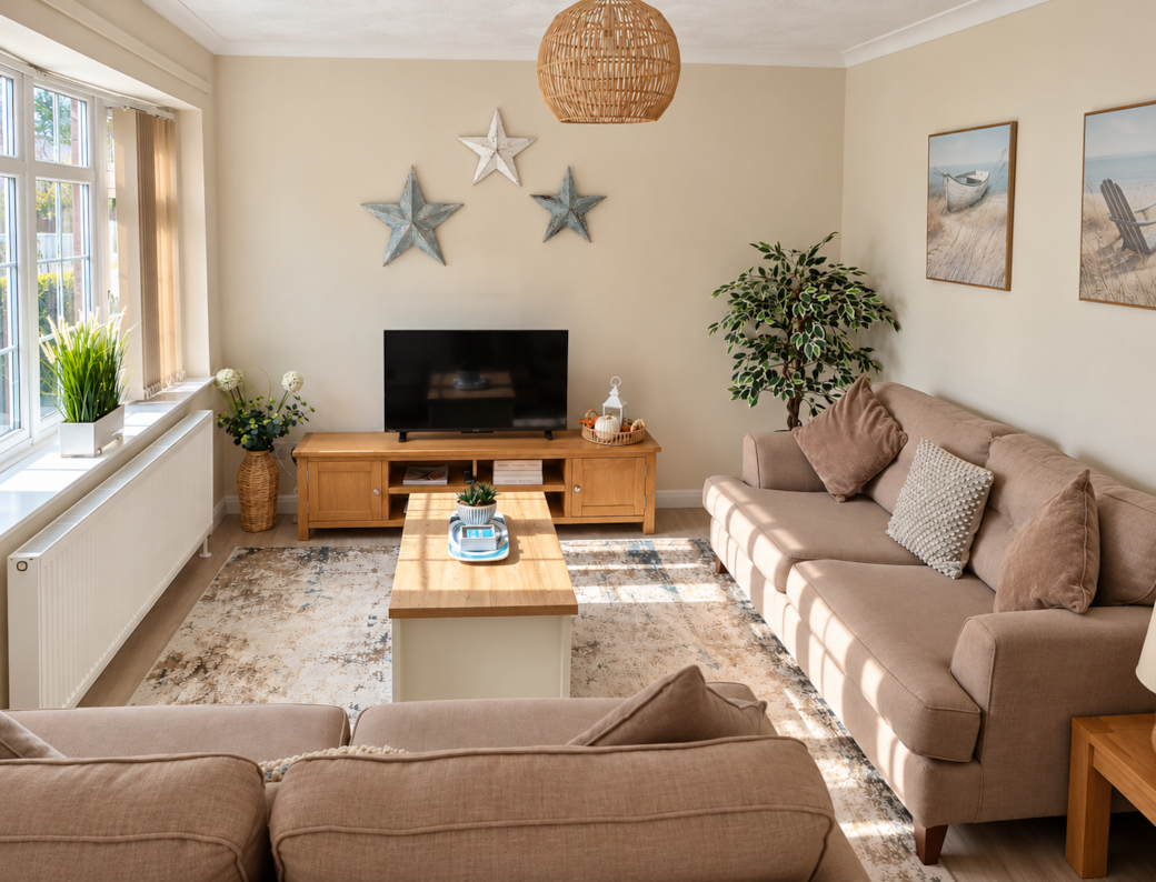 Last-minute holiday deal at Seashells Skegness, a stylish two-bedroom seaside holiday home just a short walk from the beach, with private parking and an enclosed garden. Book direct with Lincolnshire Luxury Stays