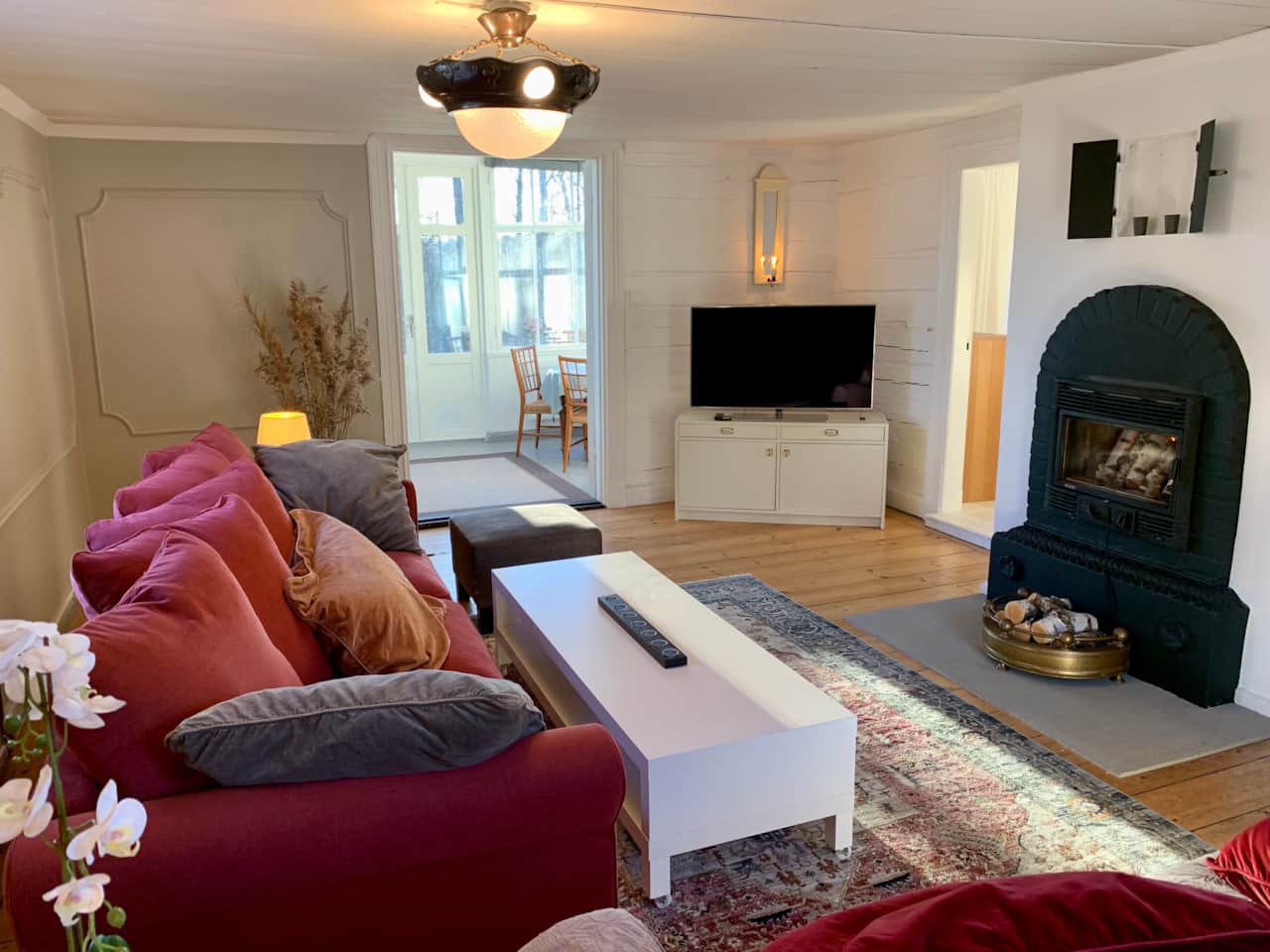 Living room with bed sofa