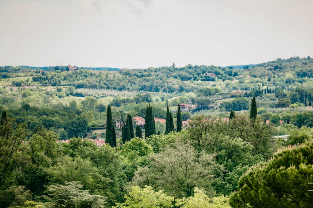 Vista dal terrazzo sulle colline di Padenghe