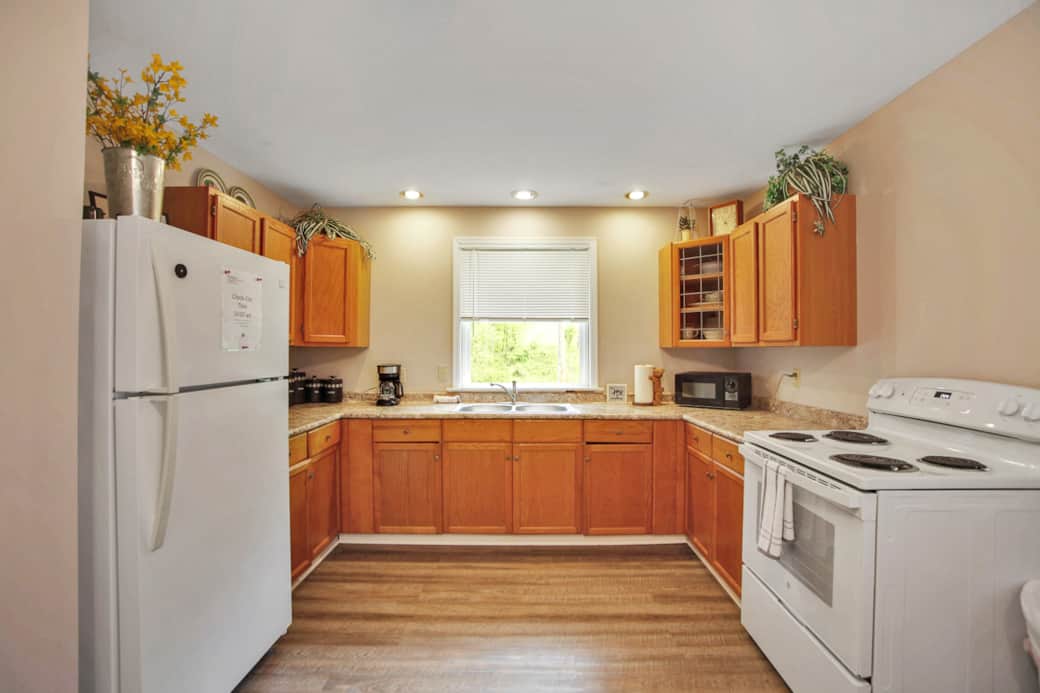 Stocked with kitchen supplies for your stay. 