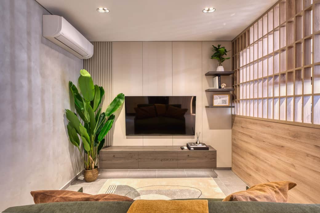 Unwind in style — plush sofa bed, 65” LG TV, and a Japanese-inspired touch for tranquil vibes.
