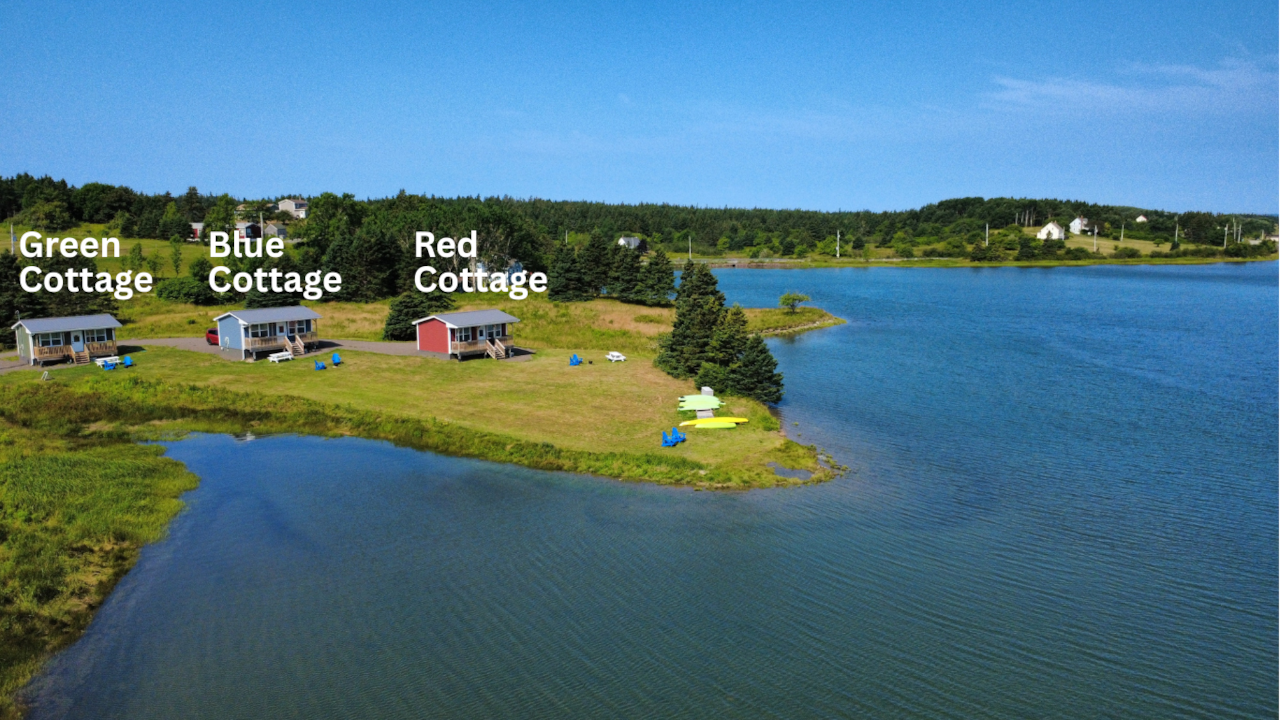 View of all 3 one bedroom cottages