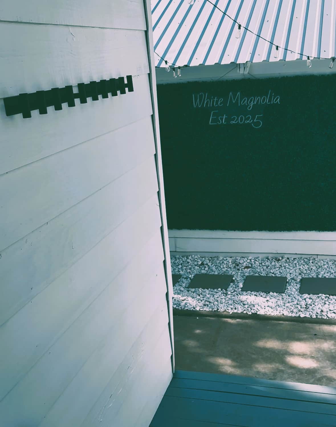Outdoor hooks to dry beach towels after a day at the beach.