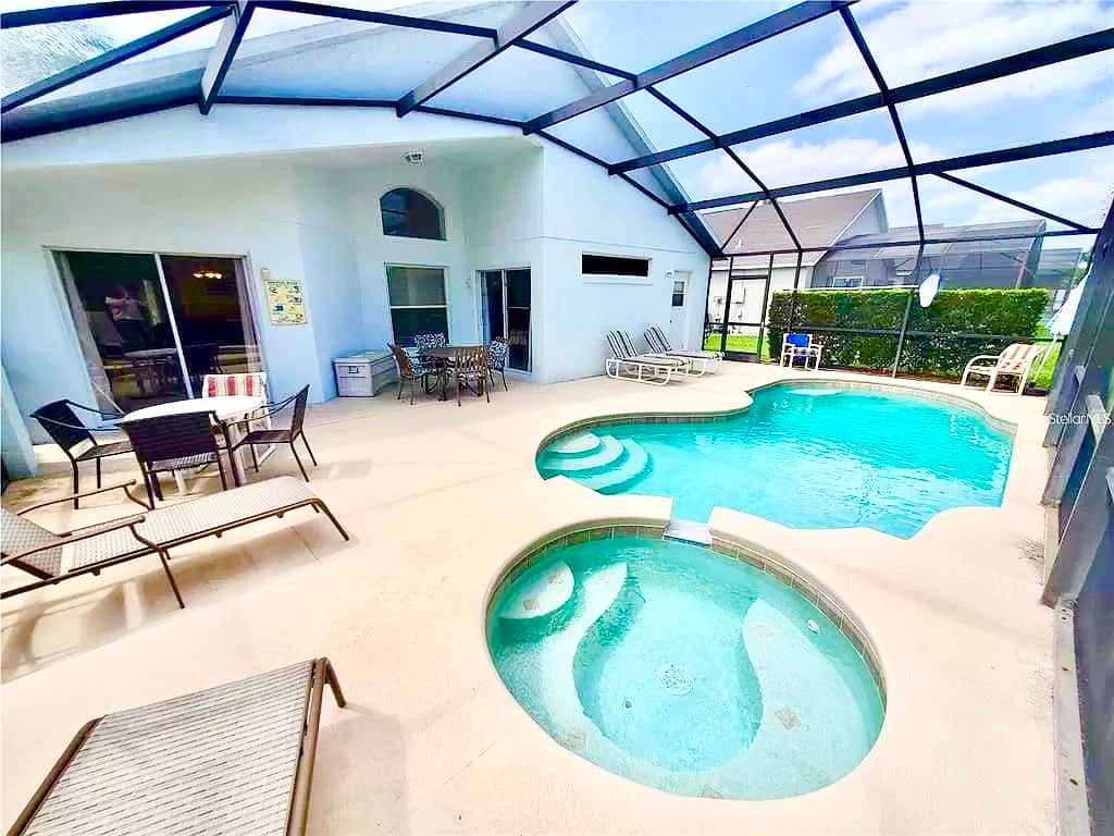 The pool, spa and deck area.  Plenty of room for relaxing