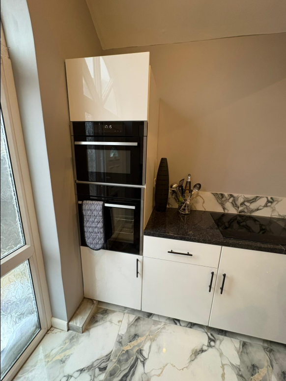 Your oven, microwave and cupboards. Your oven, microwave and cupboards.