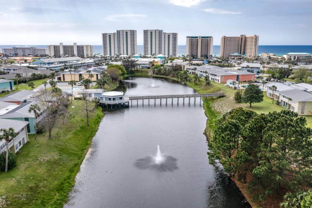 Gulf Terrace looking South towards the Emerald Coast beaches.