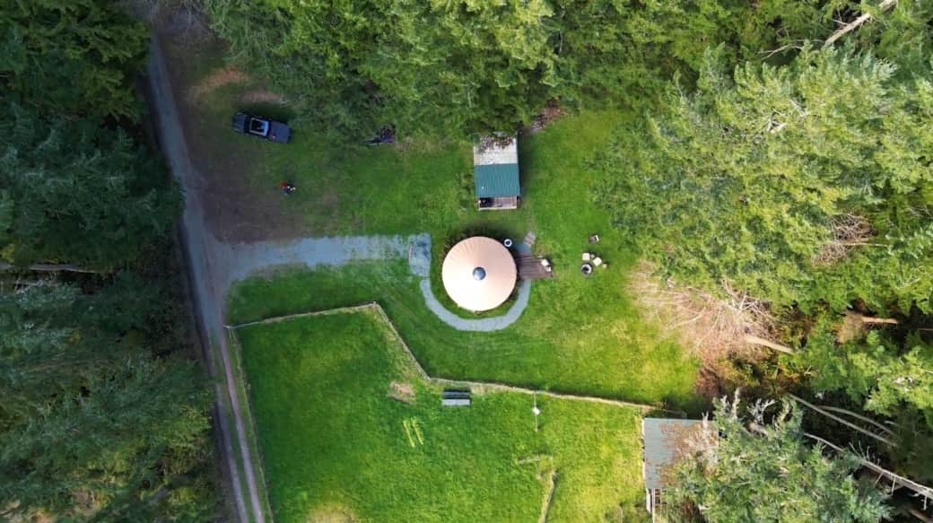 The Hollow nestled into a peaceful clearing on South Whidbey Island.