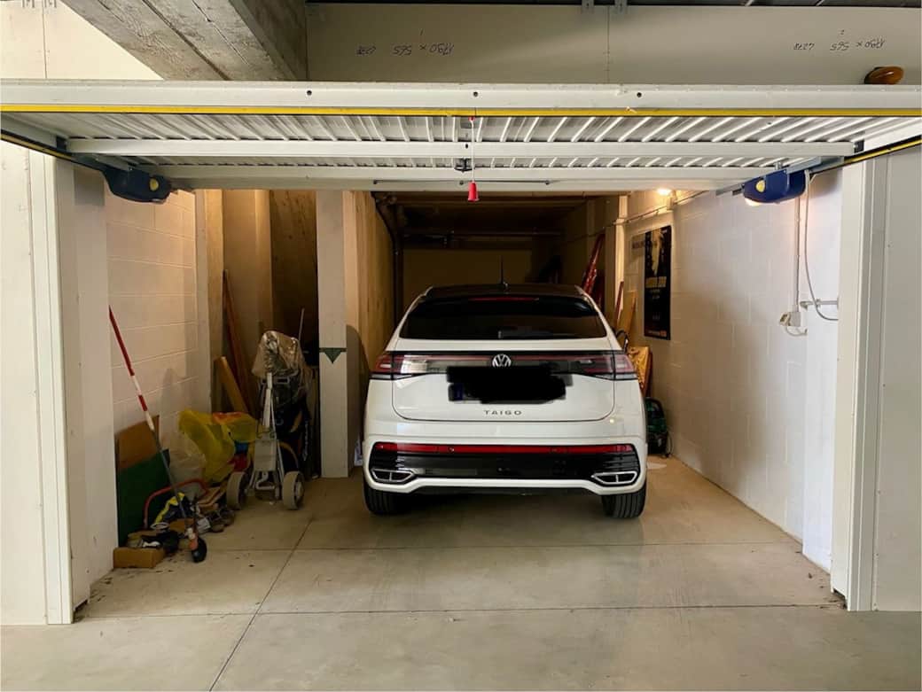 The garage is big enough for two cars.