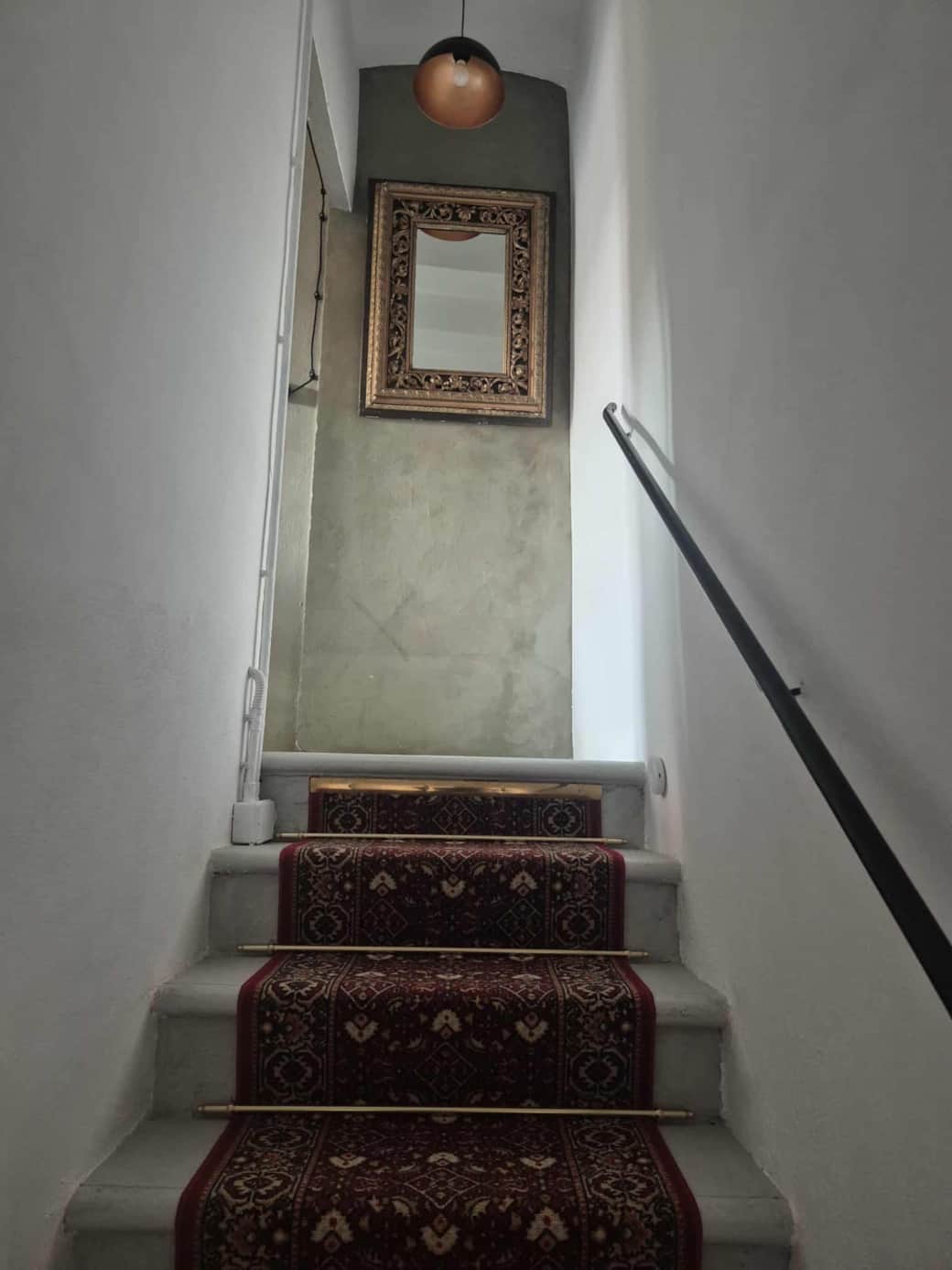 carpeted stairs