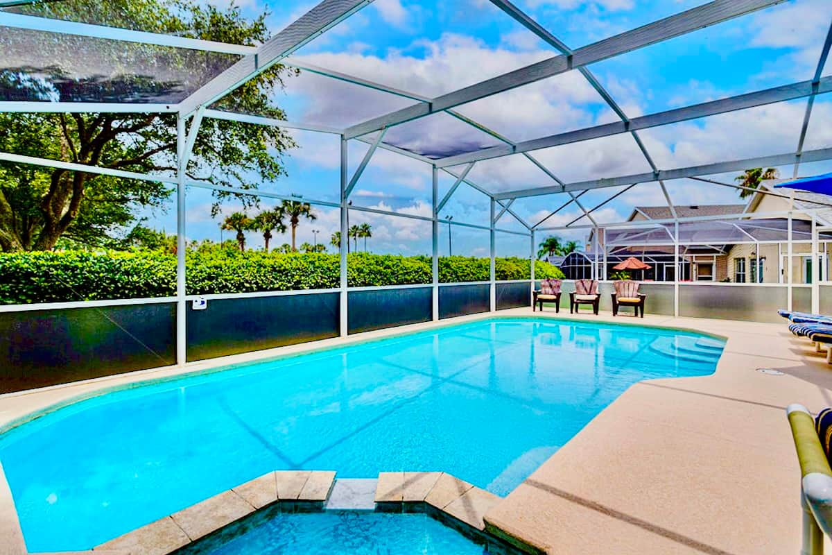Plenty of space around the pool to lounge in the sun