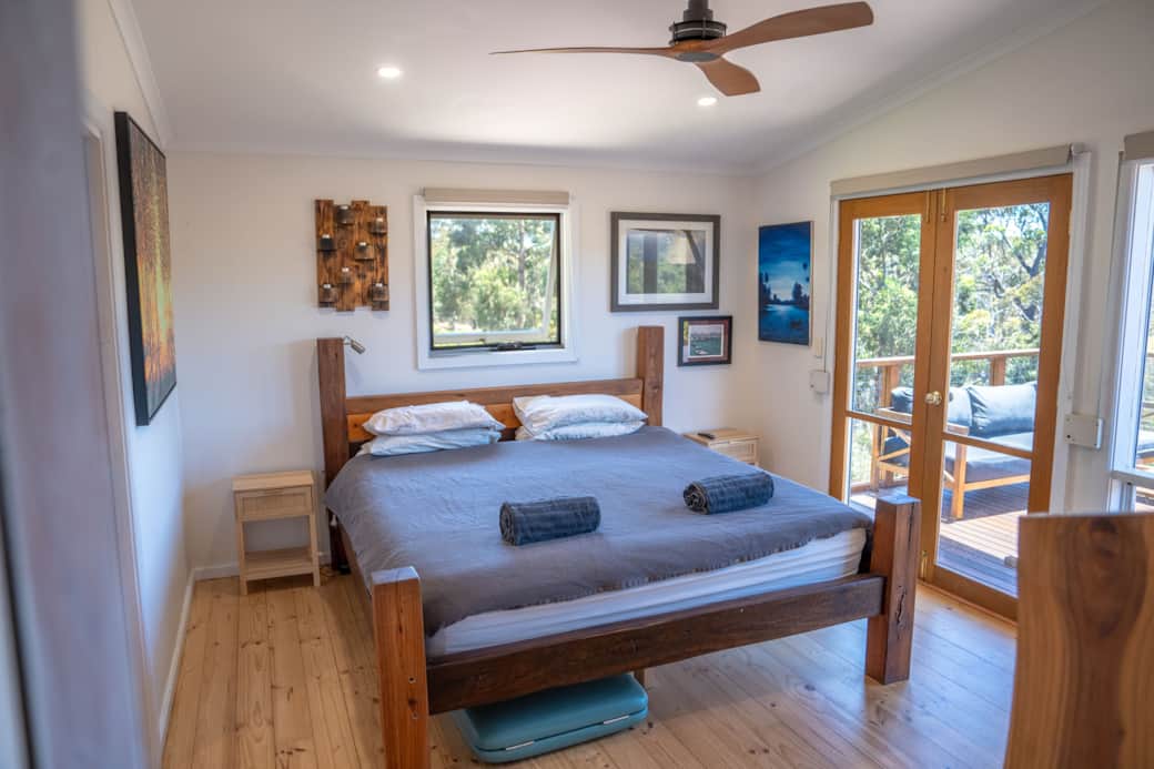 The king size master bedroom