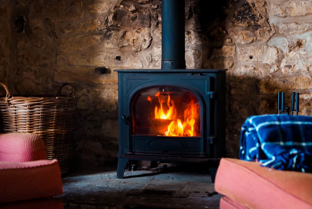 Living Room Log Burner - Logs are provided