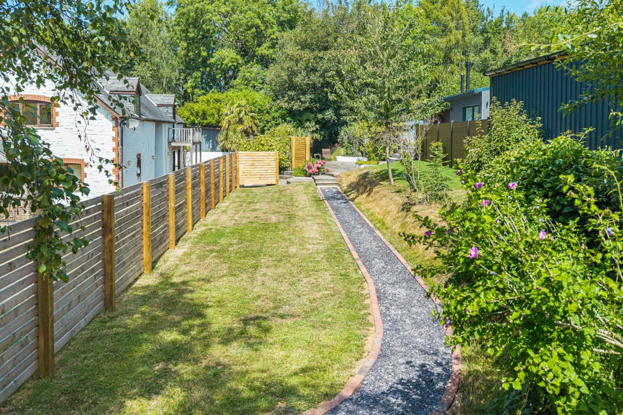 Access path from private parking spot.