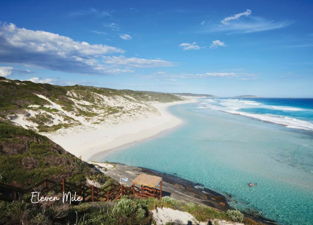 Eleven Mile Beach: Located on the Great Ocean Drive, this is a popular spot in summer for swimming and is also dog-friendly. It's our favourite place to catch a beautiful sunset.

