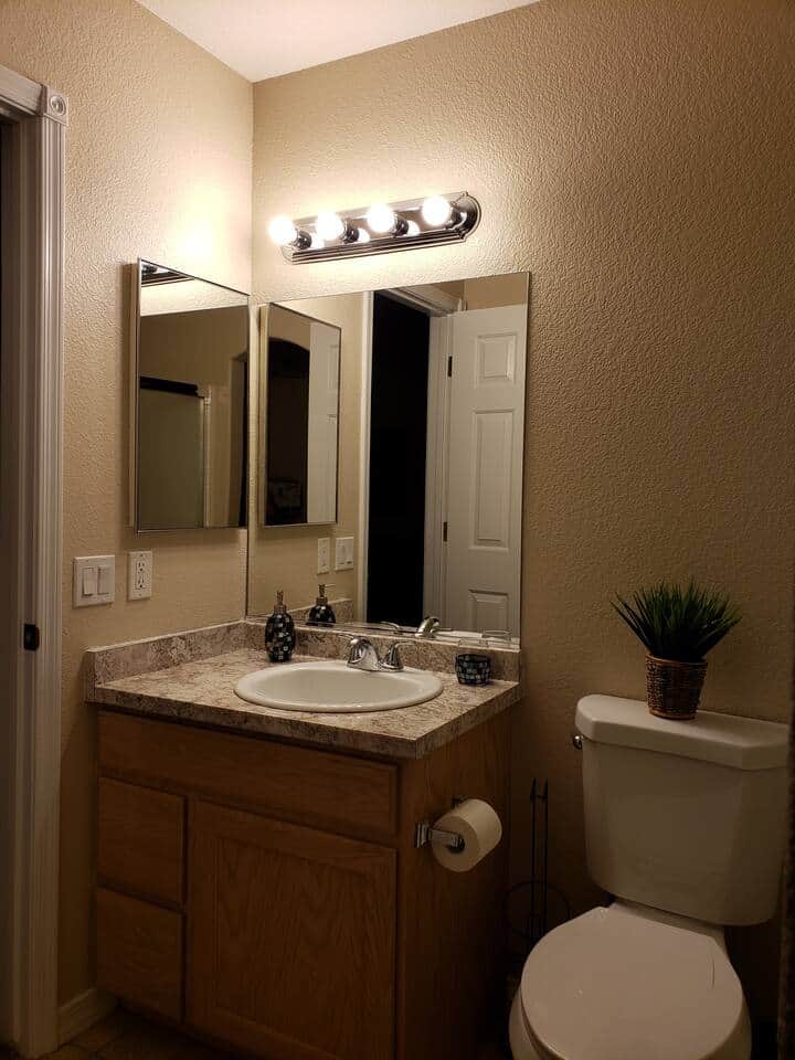 Both bathrooms have new counter top, new mirrors, new light fixtures, new sink, new toilets 