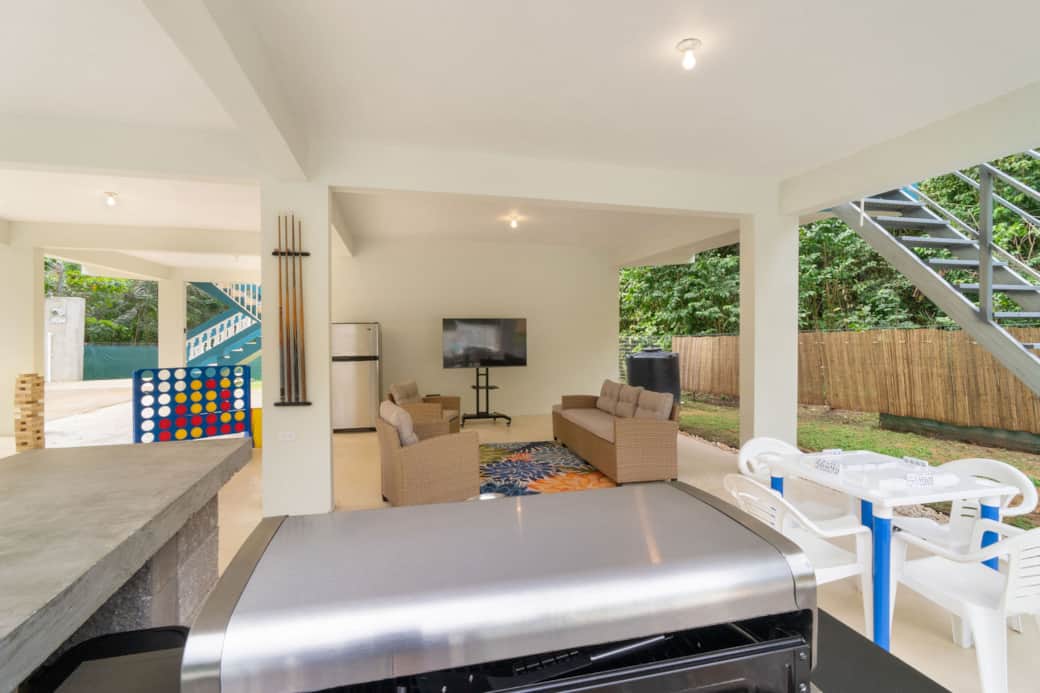 First floor cover patio from grill