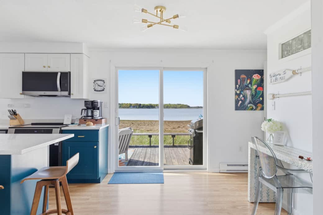 Take in the beauty of the backdrop while preparing meals.
