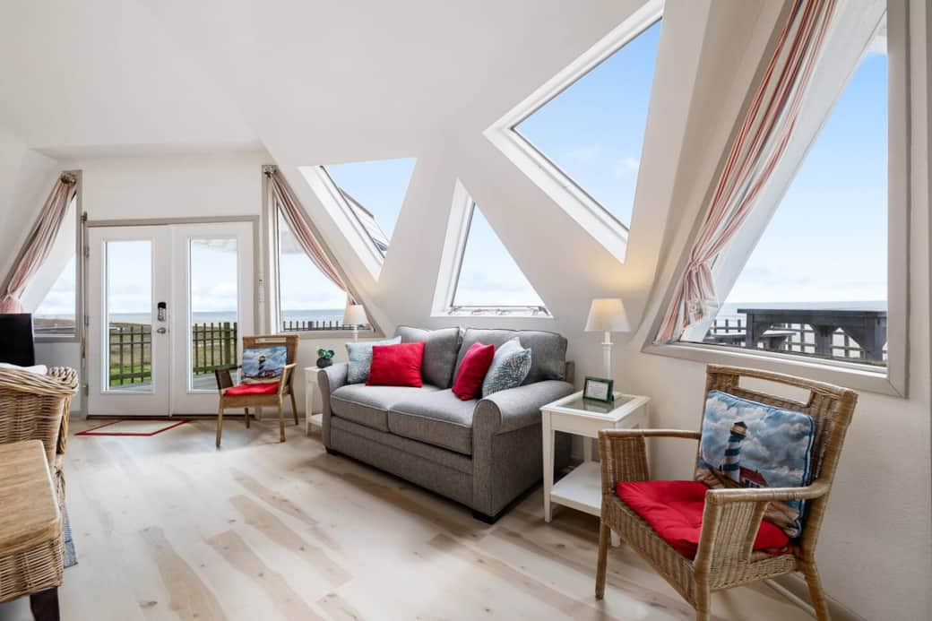 Additional seating in main area.