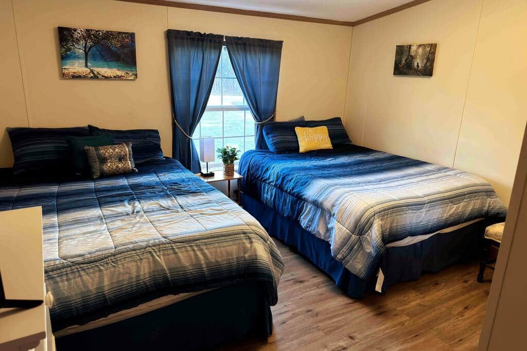 2 queen size pillow top beds 