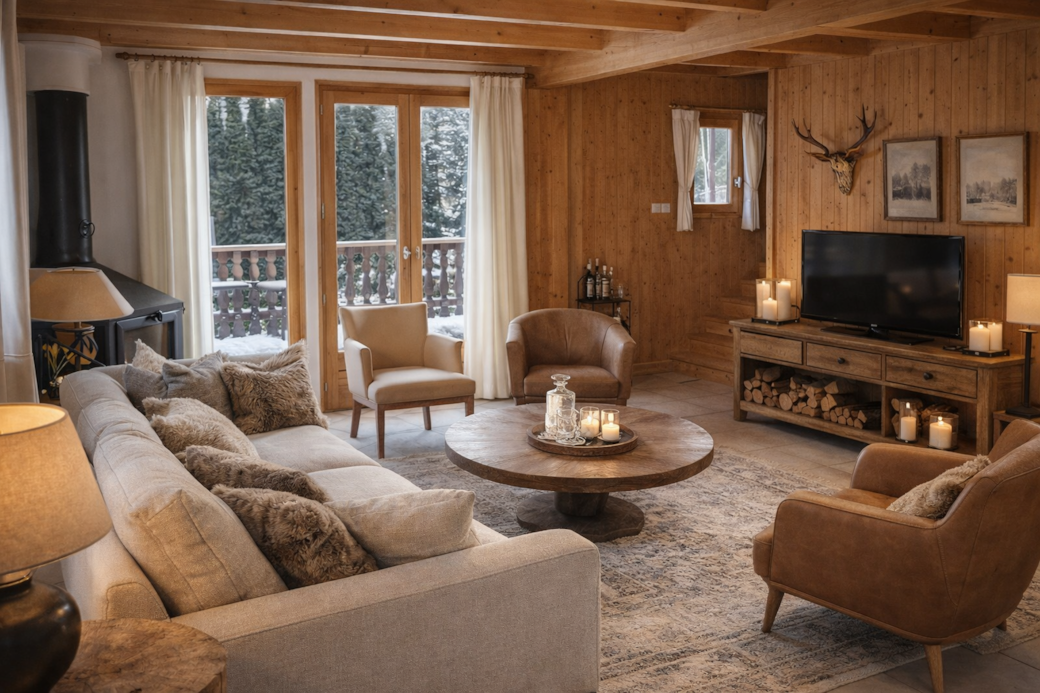 Lounge with mountain views