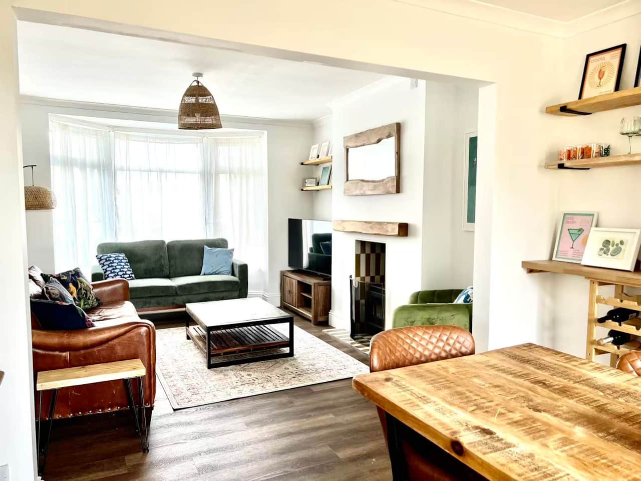 View of Living Room from Dining Area 