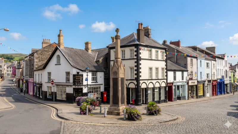 Market Place in the centre of Ulverston