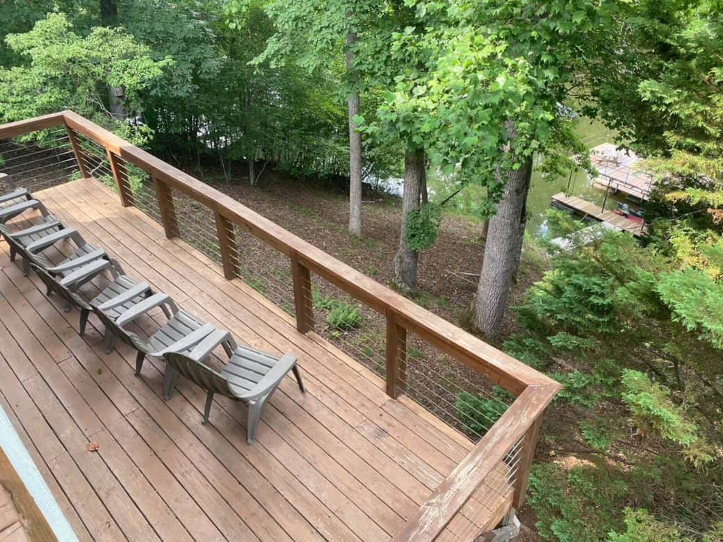 Back deck, overlooking the water.