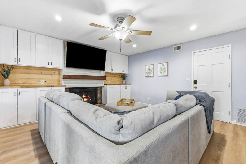 Living Area w/ Fireplace