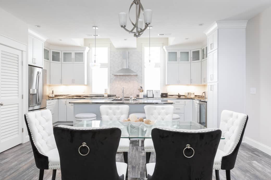 That house behind kitchen table