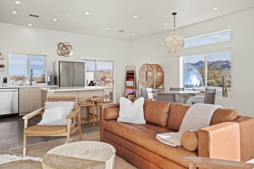 The Luxe Boho residence, featuring high-end pieces and curated local artisans.