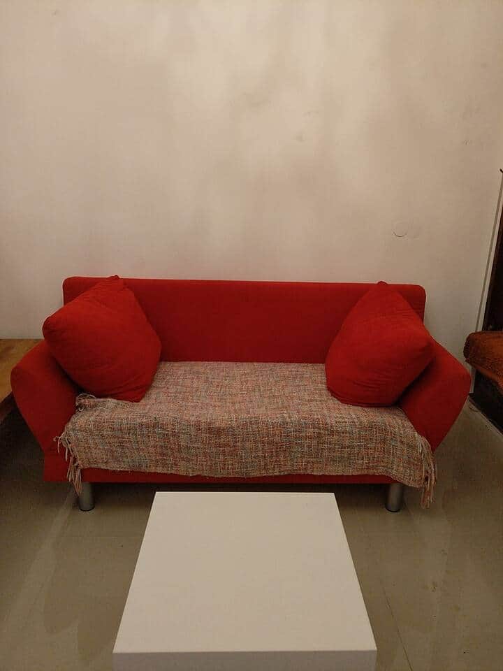 Schlafsofa in der Wohnküche