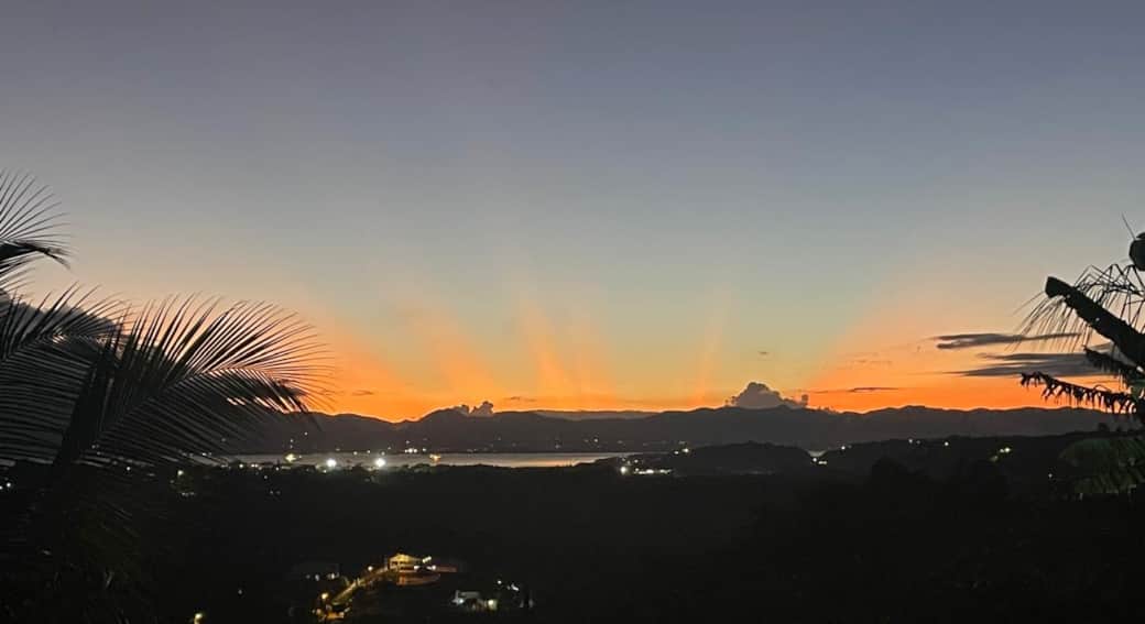 Vue du coucher de soleil
