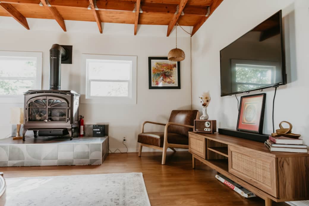 Natural gas fireplace for those cool evenings Natural gas fireplace for those cool evenings