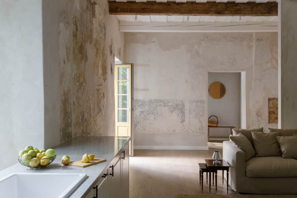 Living room with kitchen