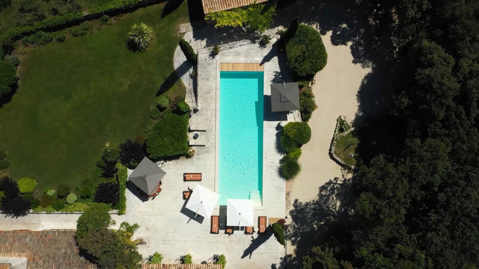 The pool from above