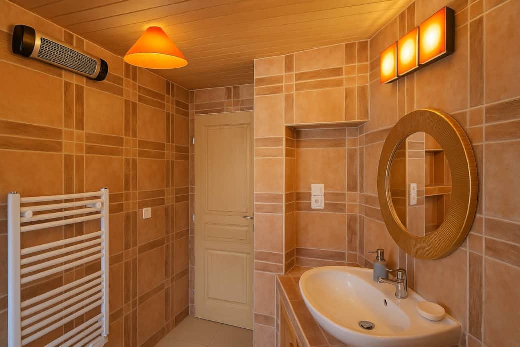 Salle de bain moderne avec baignoire