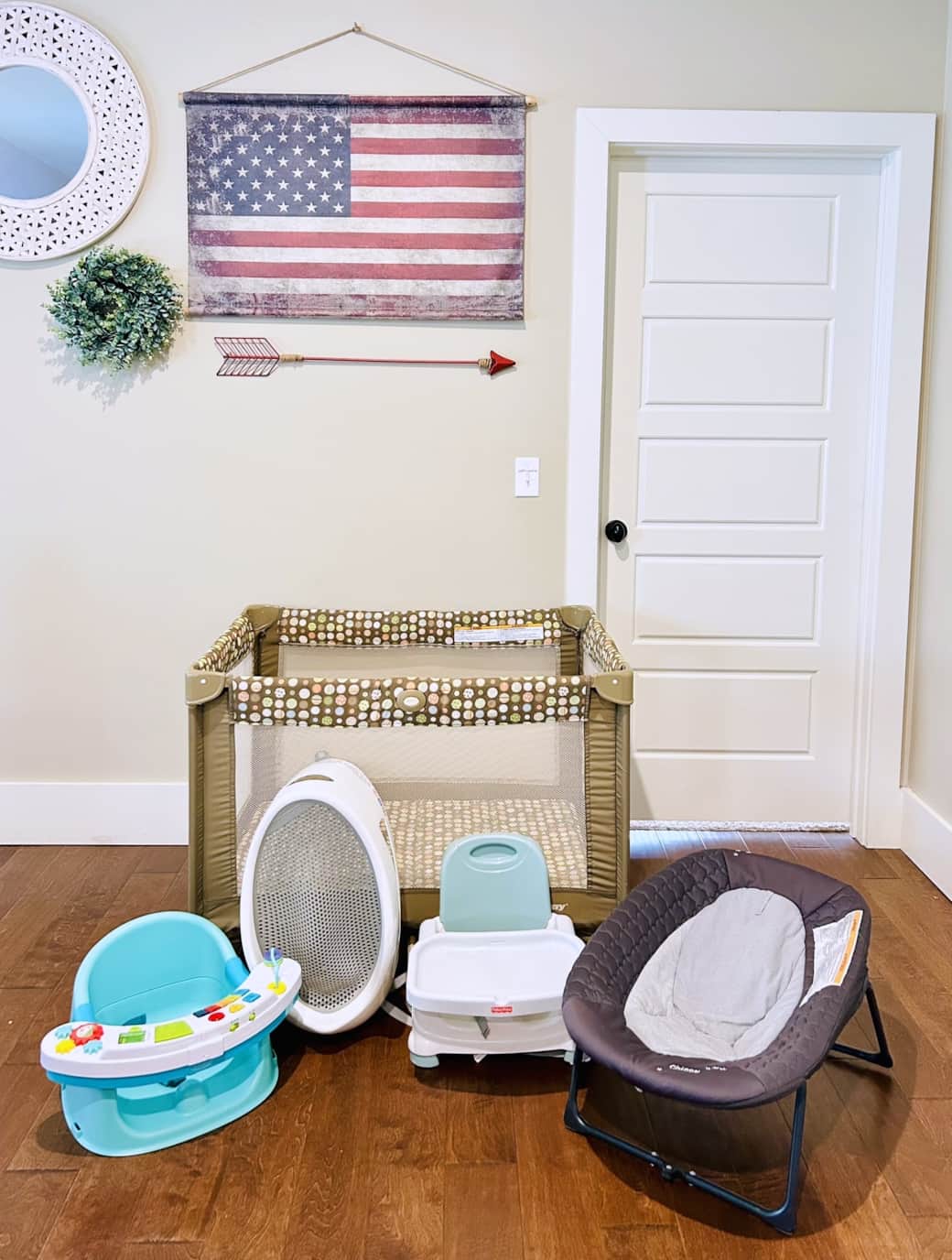 High chair/booster, pack n play, step stool, bath tub seat, stair gate, and more