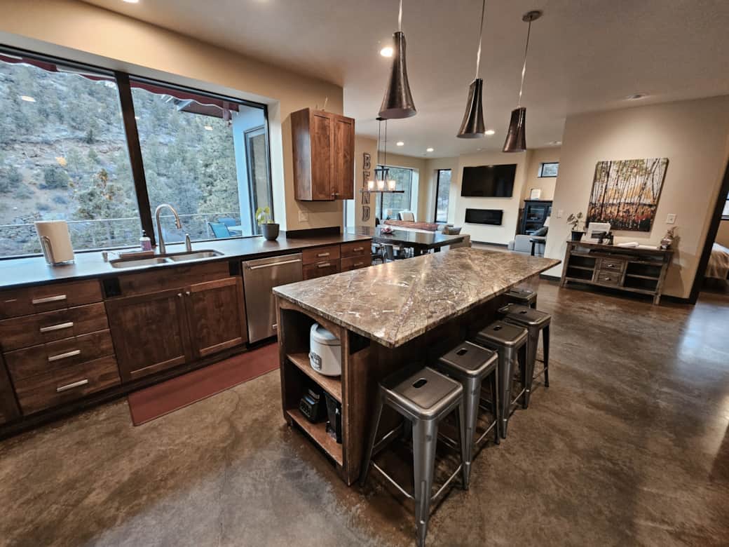 Gourmet Kitchen open to livingroom