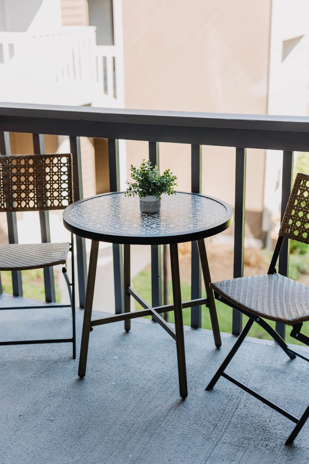 Outdoor seating to take in the fresh mountain air Outdoor seating to take in the fresh mountain air