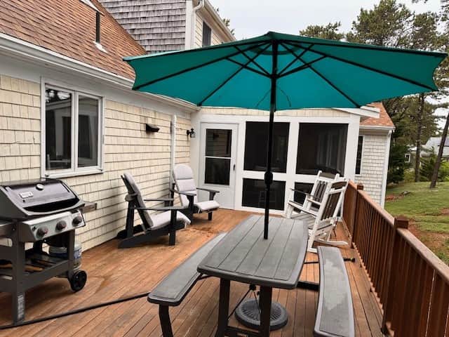 Back deck screened in porch