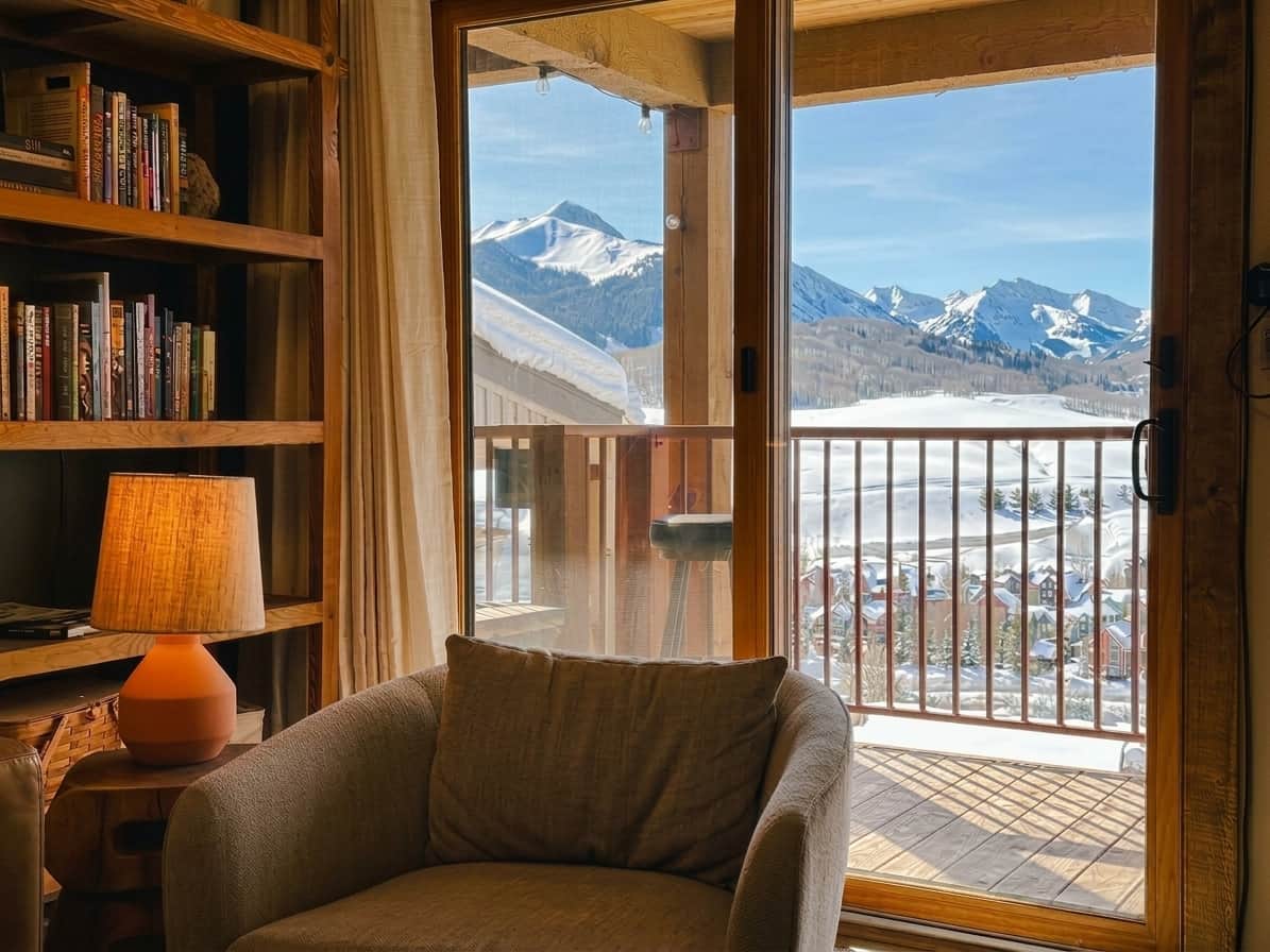 Relax and take in the view with a good book.