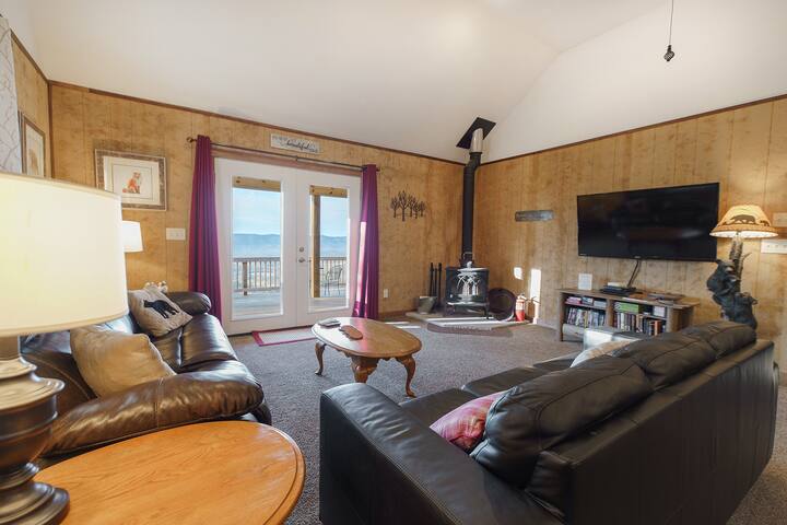 Cozy moments and mountain views go hand in hand in our inviting living space.
