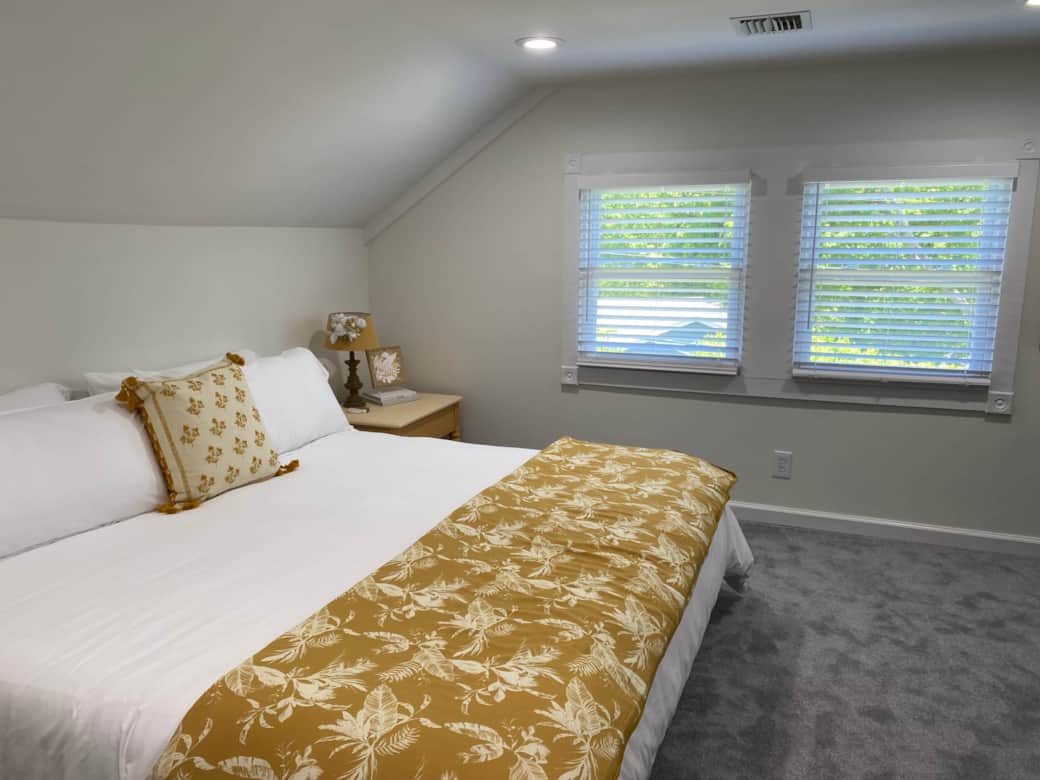 Upstairs bedroom with king bed
