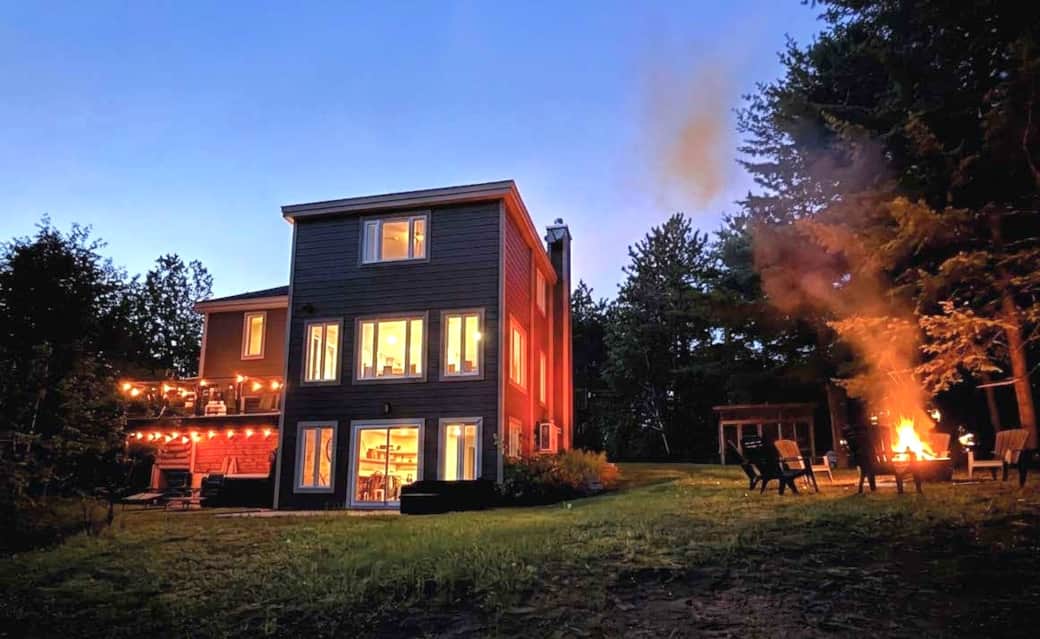 Extérieur avec feu de foyer ia