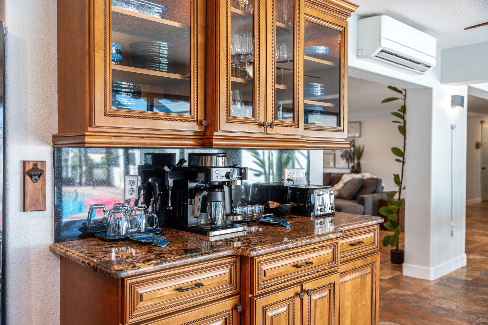 Start your mornings right with a fully equipped kitchen, featuring a coffee maker for your perfect b
