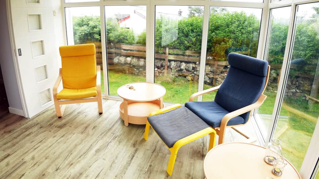 Take your time to sit back, put your feet up, and simply relax in the conservatory.